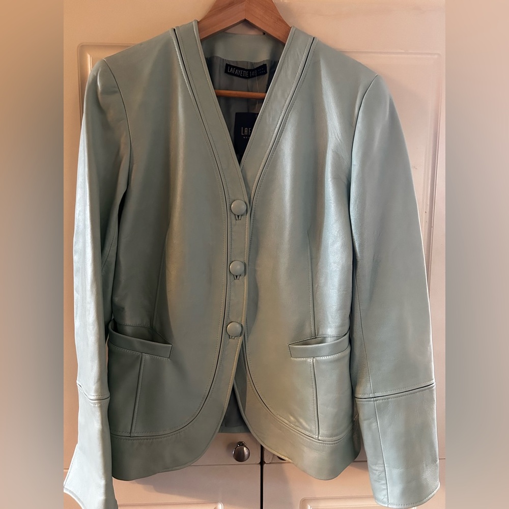 Leather jacket by Lafayette 148